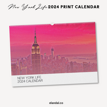 Load image into Gallery viewer, 2024 Print New York Life Illustrated Wall Calendar