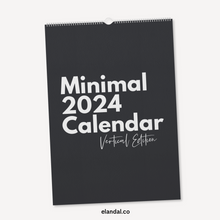 Load image into Gallery viewer, 2024 Print Minimal Full Page Vertical Calendar