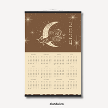 Load image into Gallery viewer, 2024 Print Moon Tapestry Poster Wall Calendar with Hangers