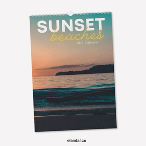 2024 Sunset Beaches Vertical Print Wall Calendar