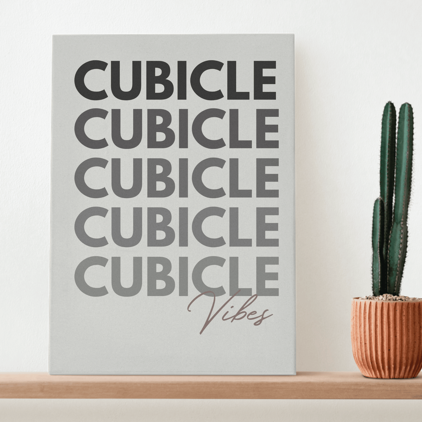 Cubicle Vibes Canvas Artwork for Workspace