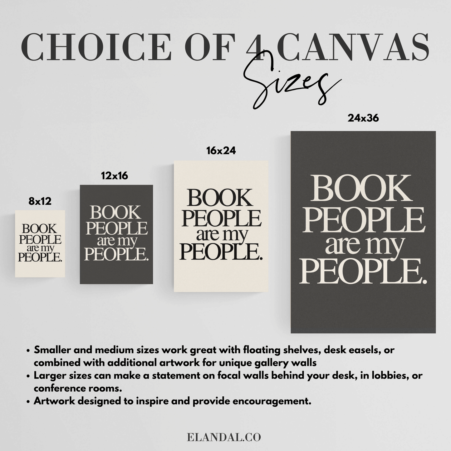 Book People Are My People: Canvas Artwork for Book Clubs