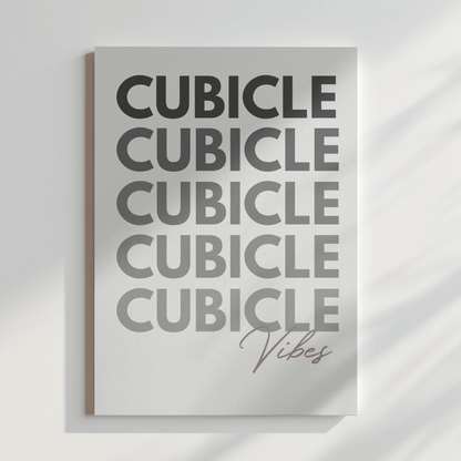 Cubicle Vibes Canvas Artwork for Workspace