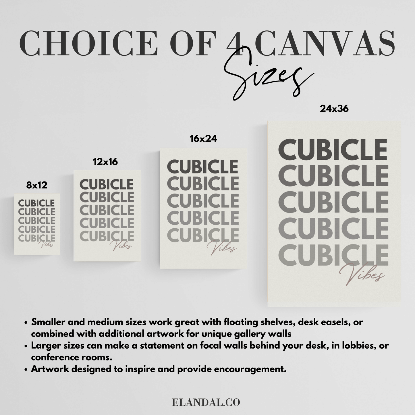 Cubicle Vibes Canvas Artwork for Workspace
