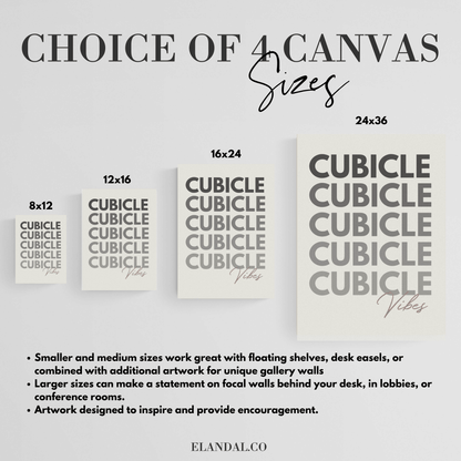 Cubicle Vibes Canvas Artwork for Workspace