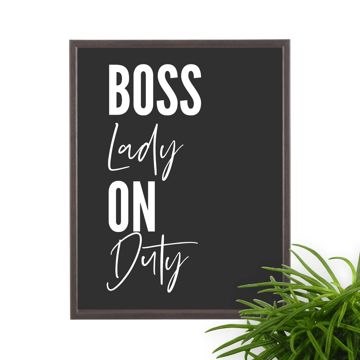 Póster enmarcado Boss Babe on Duty, elegante decoración de pared para oficina, disponible en 3 tamaños