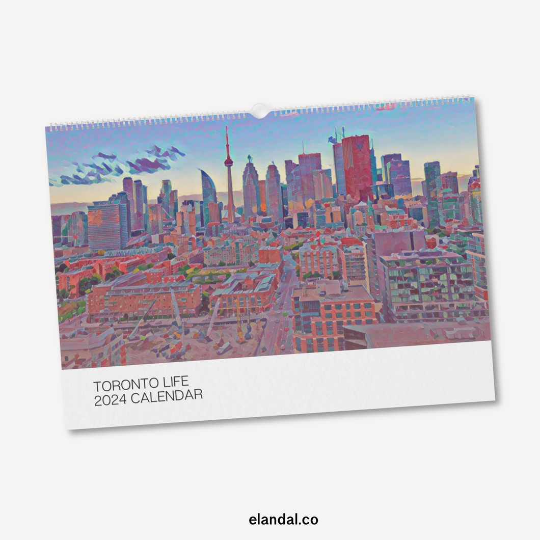 2024 Print Toronto Illustrated Wall Calendar