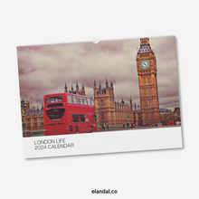 Load image into Gallery viewer, 2024 Print London Illustrated Wall Calendar