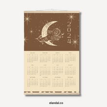 Load image into Gallery viewer, 2024 Print Moon Tapestry Poster Wall Calendar with Hangers