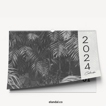 Load image into Gallery viewer, 2024 Print Botanical Black and White Landscape Photo Calendar