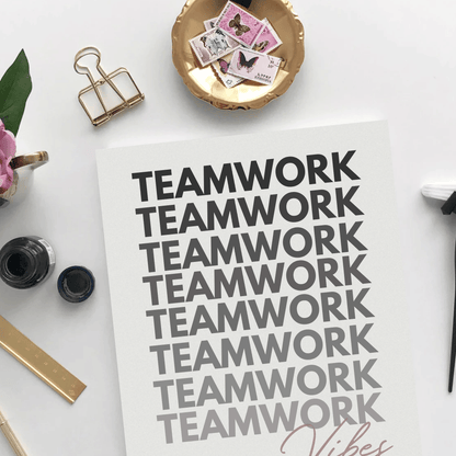 Teamwork Vibes: Unframed Print Artwork for Teams, Available in 5 Sizes