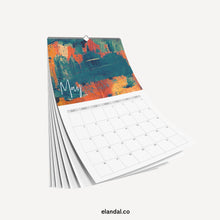 Load image into Gallery viewer, 2024 Print Abstract Art Vertical Wall Calendar for Work, Office and Workspace Decor
