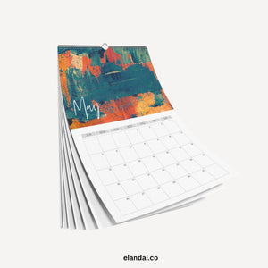 2024 Print Abstract Art Vertical Wall Calendar for Work, Office and Workspace Decor