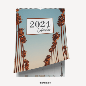2024 Palm Trees Vertical Print Wall Calendar