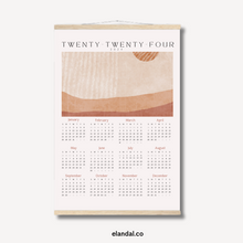 Load image into Gallery viewer, 2024 Print Boho Desert Themed Poster Wall Calendar with Hangers