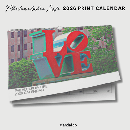 2026 Print Philadelphia Illustrated Wall Calendar