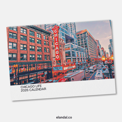 2026 Print Chicago Life Illustrated Wall Calendar