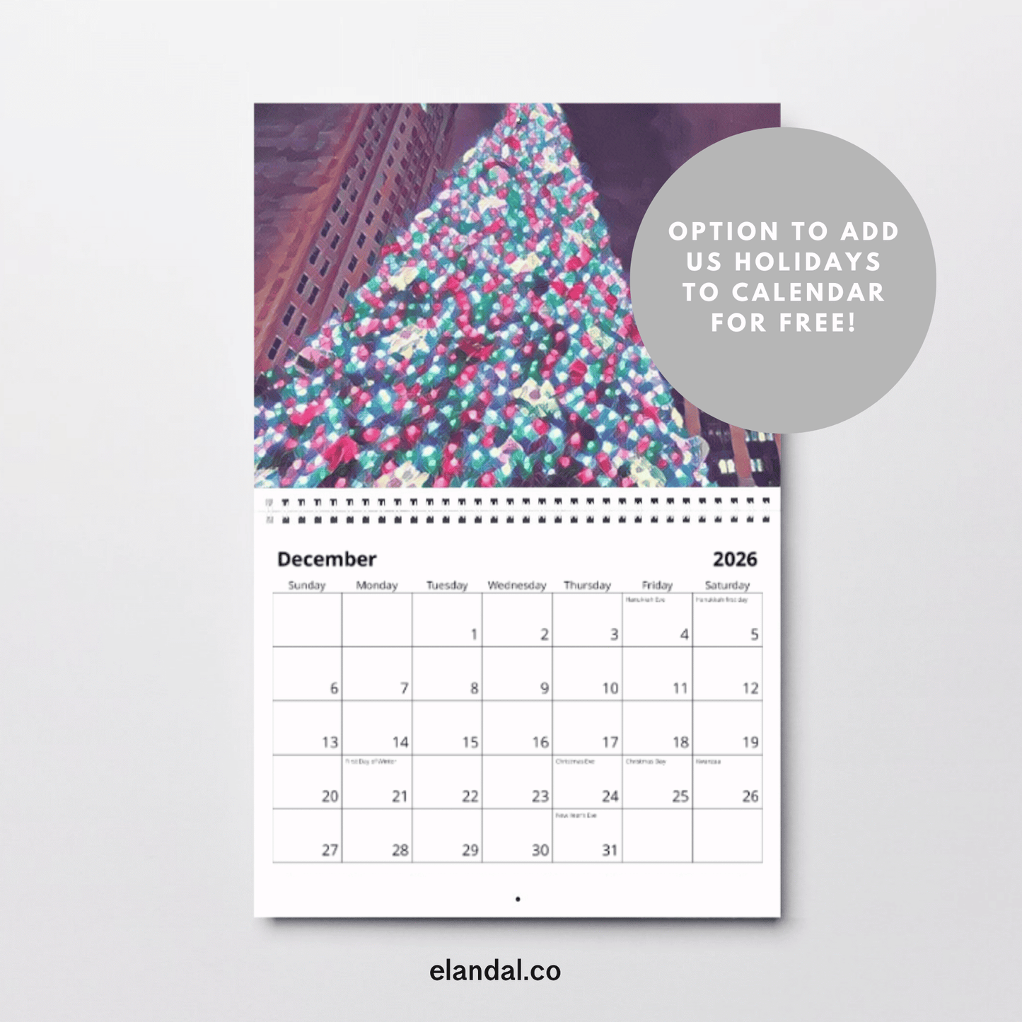 2026 Print Chicago Life Illustrated Wall Calendar