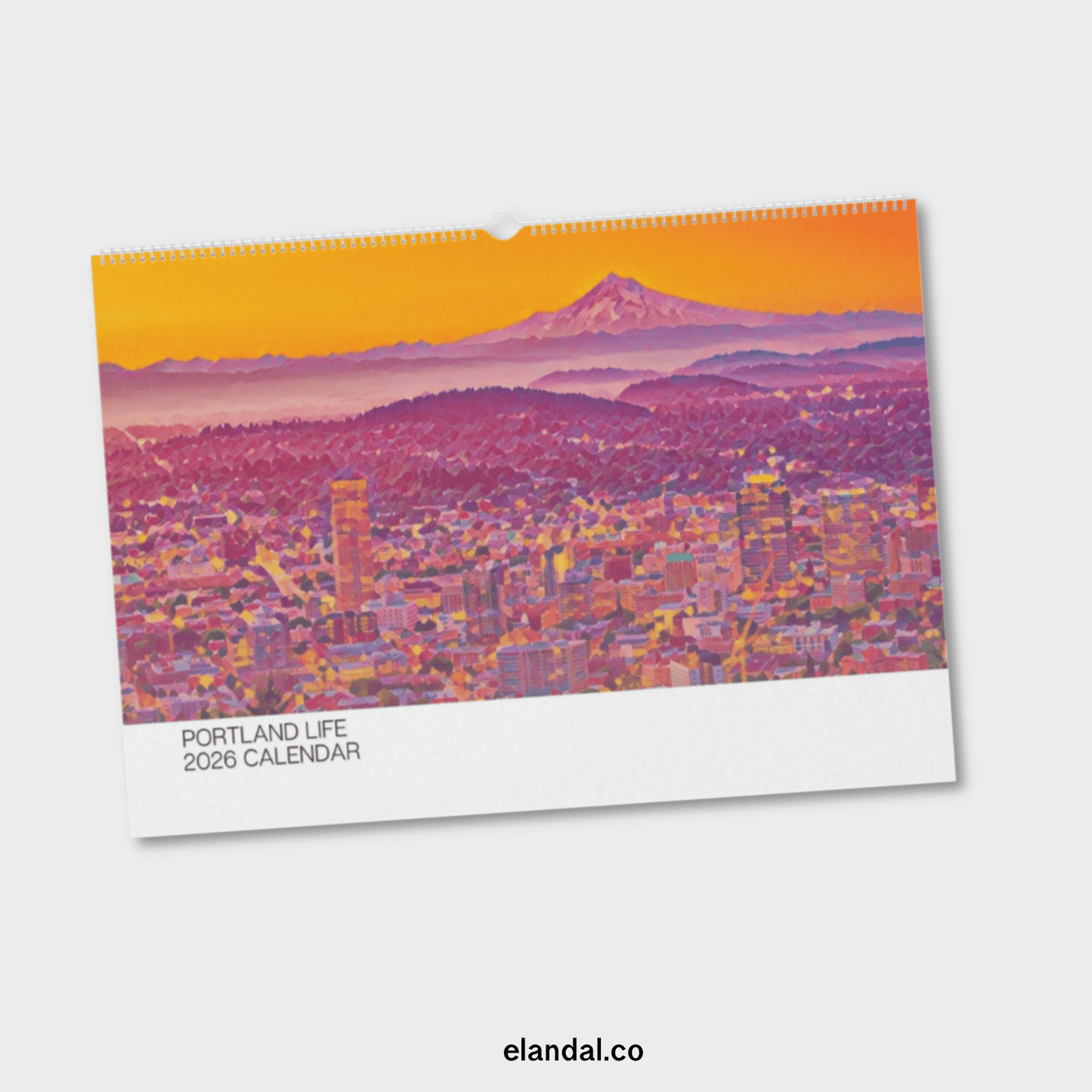 2026 Print Portland Illustrated Wall Calendar