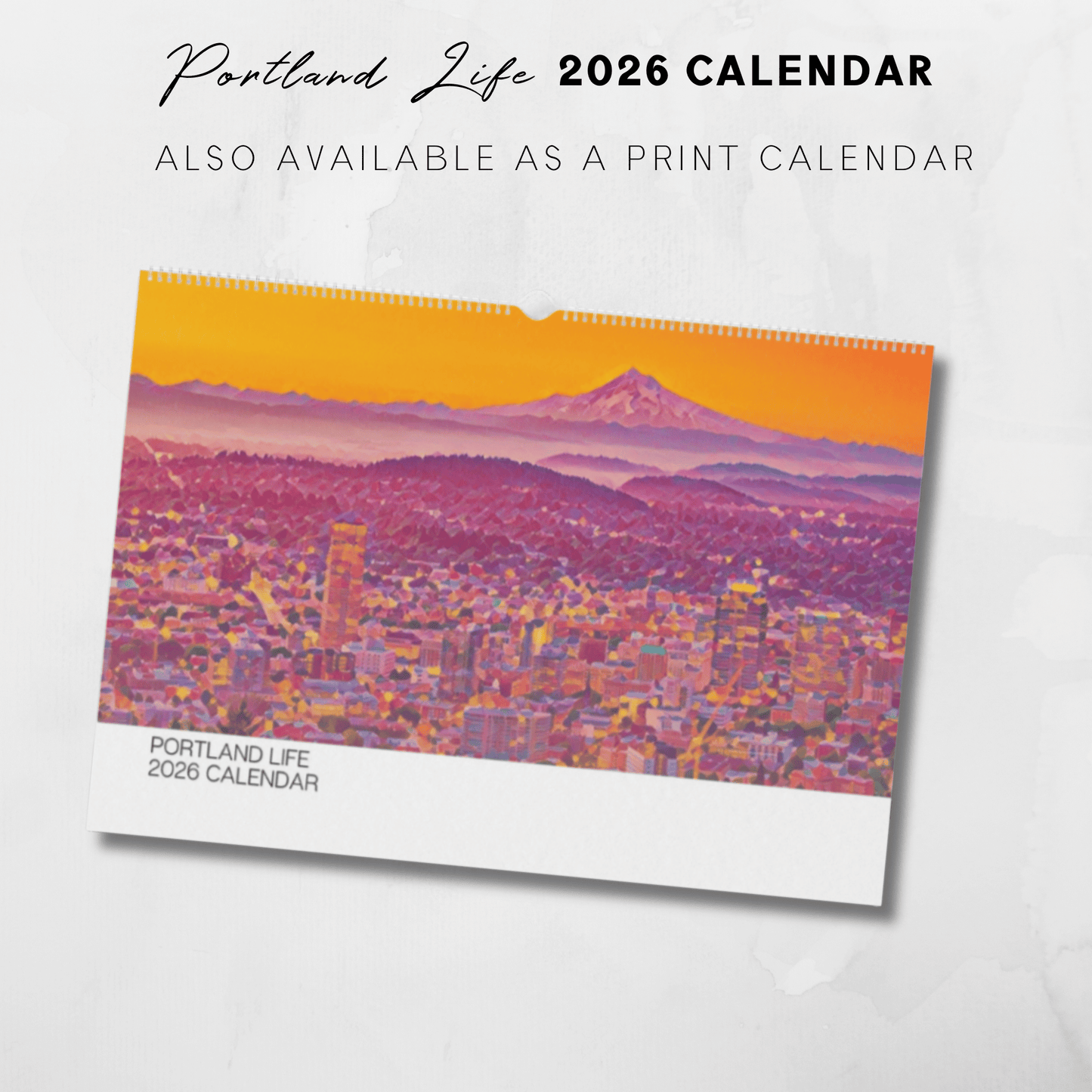 2026 Printable Portland Illustrated Calendar