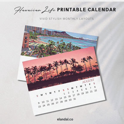 2026 Printable Hawaii Life Illustrated Calendar