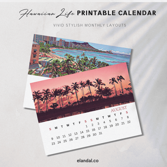 2026 Printable Hawaii Life Illustrated Calendar