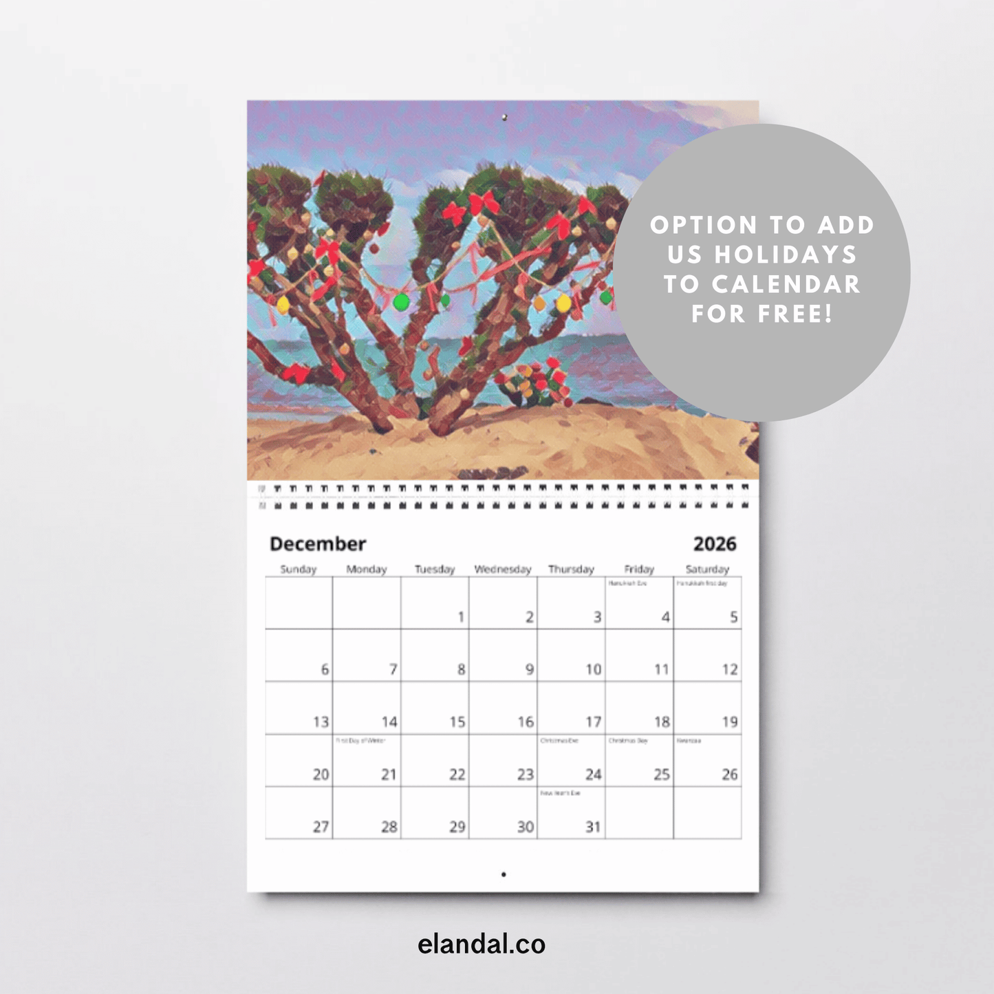 2026 Print Hawaii Life Illustrated Wall Calendar