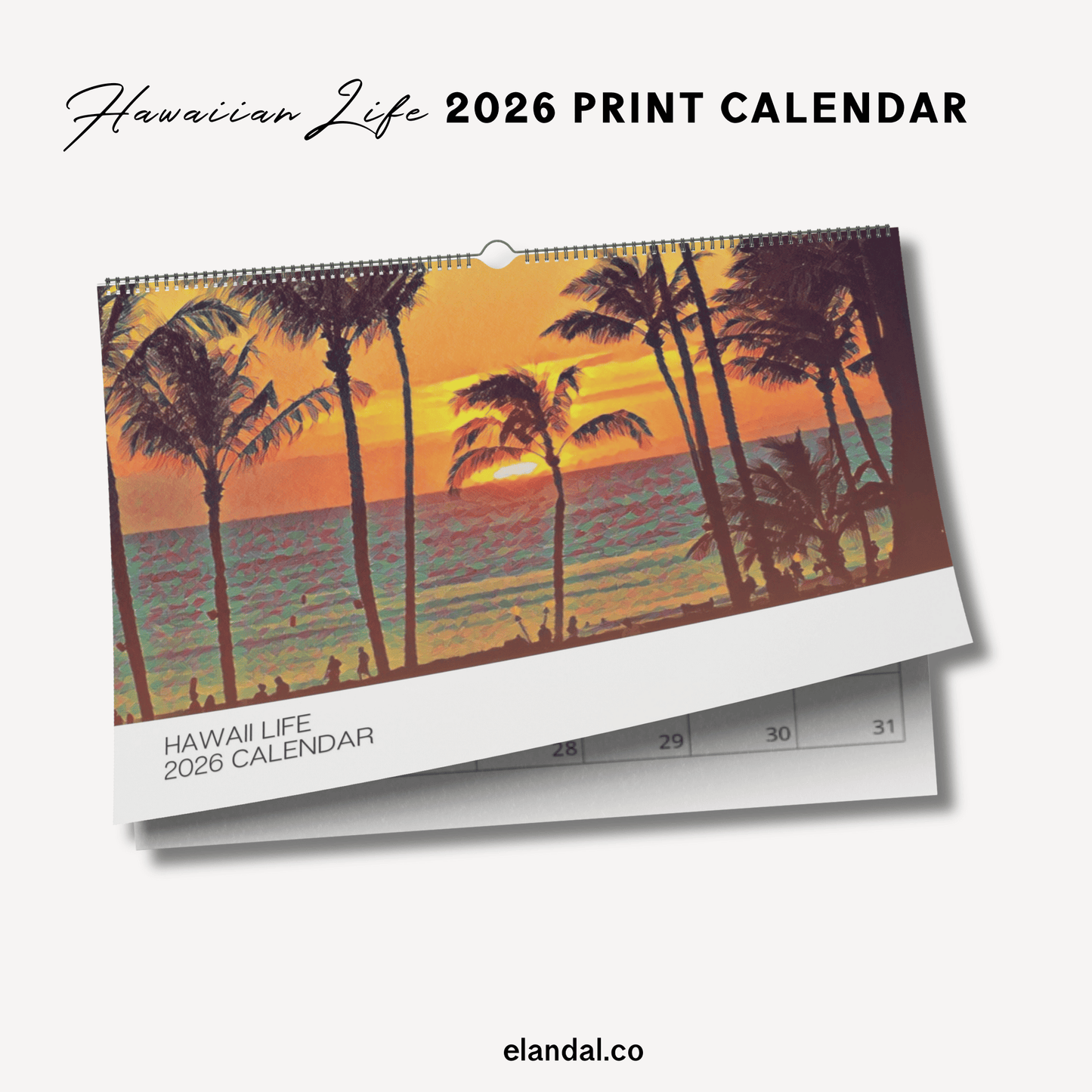 2026 Print Hawaii Life Illustrated Wall Calendar