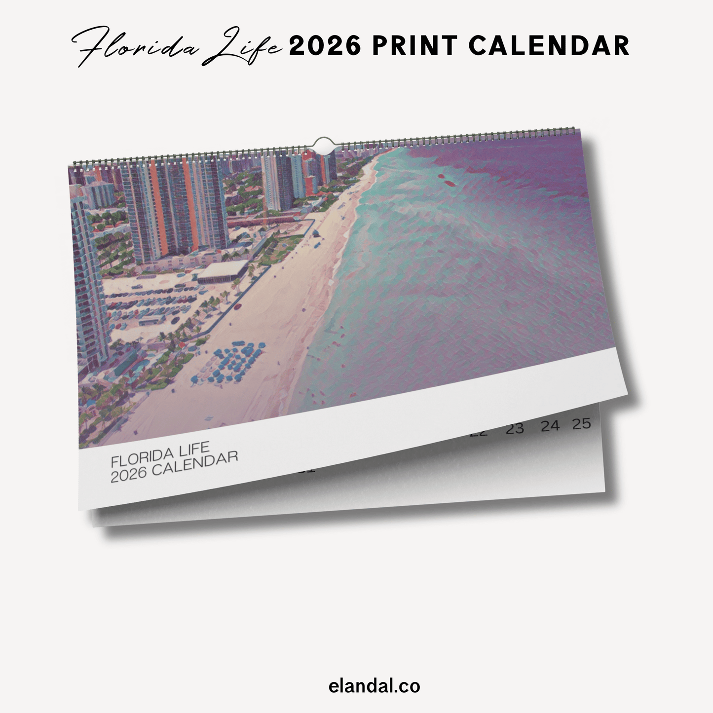 2026 Print Florida Illustrated Wall Calendar