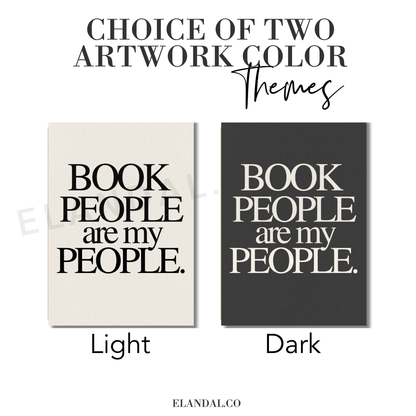 Book People Are My People: Canvas Artwork for Book Clubs