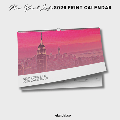 Calendario de pared ilustrado de New York Life para imprimir en 2025
