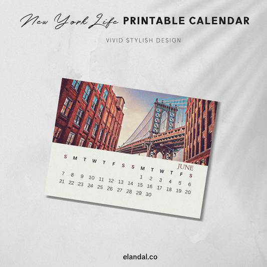 2026 Printable New York Illustrated Calendar