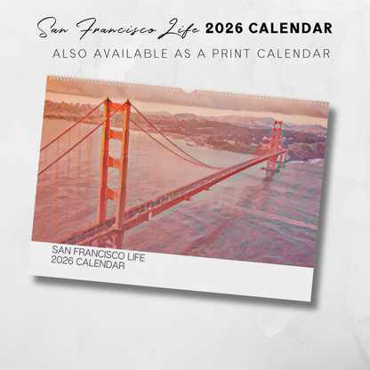 2026 Printable San Francisco Illustrated Calendar
