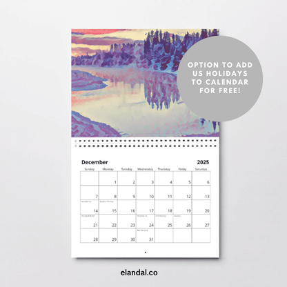 Calendario de impresión de la vida en Alaska 2025