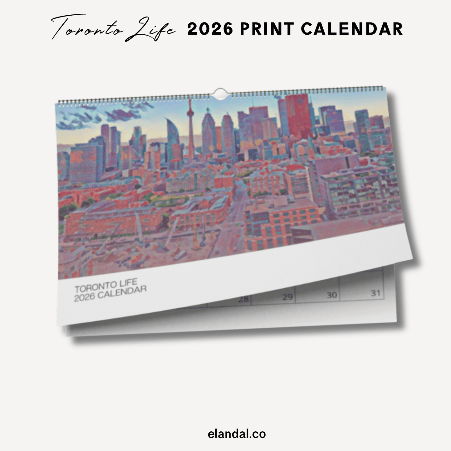 2026 Print Toronto Illustrated Wall Calendar