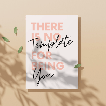 No Template for You: Printable Motivational Office and Cubicle Wall Art Decor