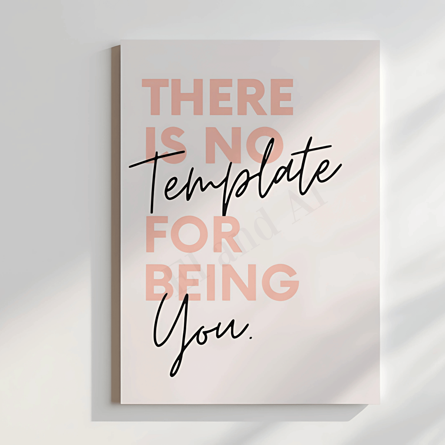 No Template for You: Motivational Canvas Artwork for Your Workspace