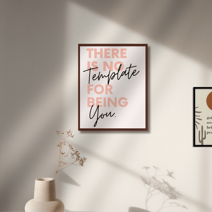No Template for You: Motivational Framed Wall Art for Your Workspace