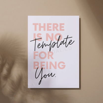 No Template for You: Printable Motivational Office and Cubicle Wall Art Decor