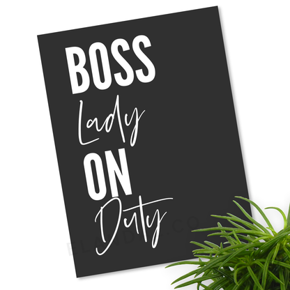 Arte de pared imprimible Boss Babe On Duty