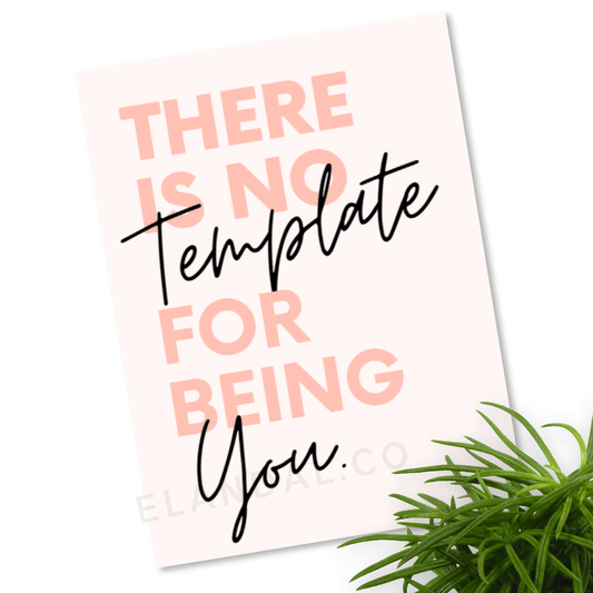 No Template for You: Printable Motivational Office and Cubicle Wall Art Decor