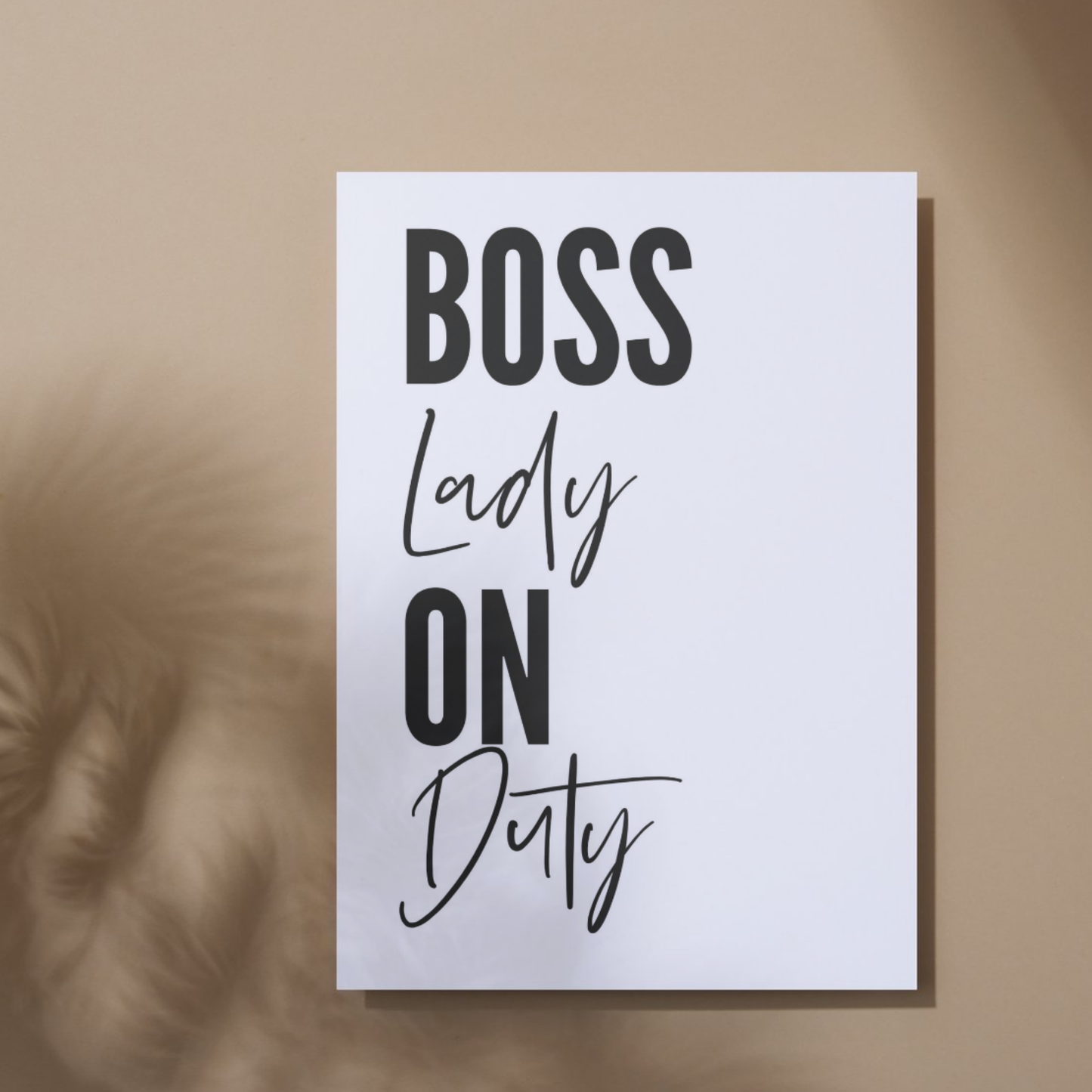 Arte de pared imprimible Boss Babe On Duty