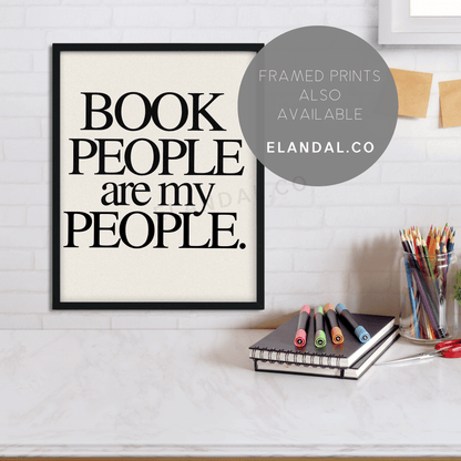 Printable Book People Are My People: Artwork for Book Clubs