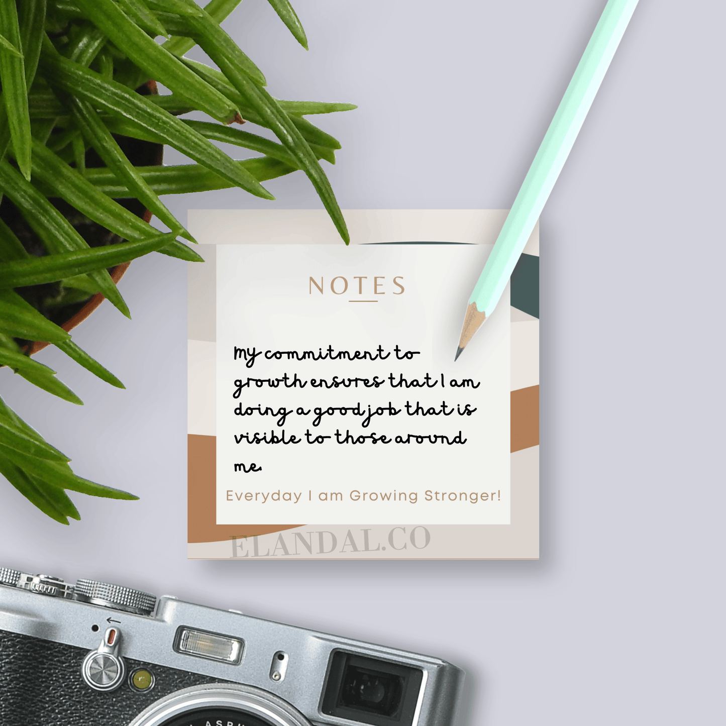 Personalized Boho Aesthetic Sticky Notes, 3x3 in Mini Notepads, Custom Stationery for Office or Workspace