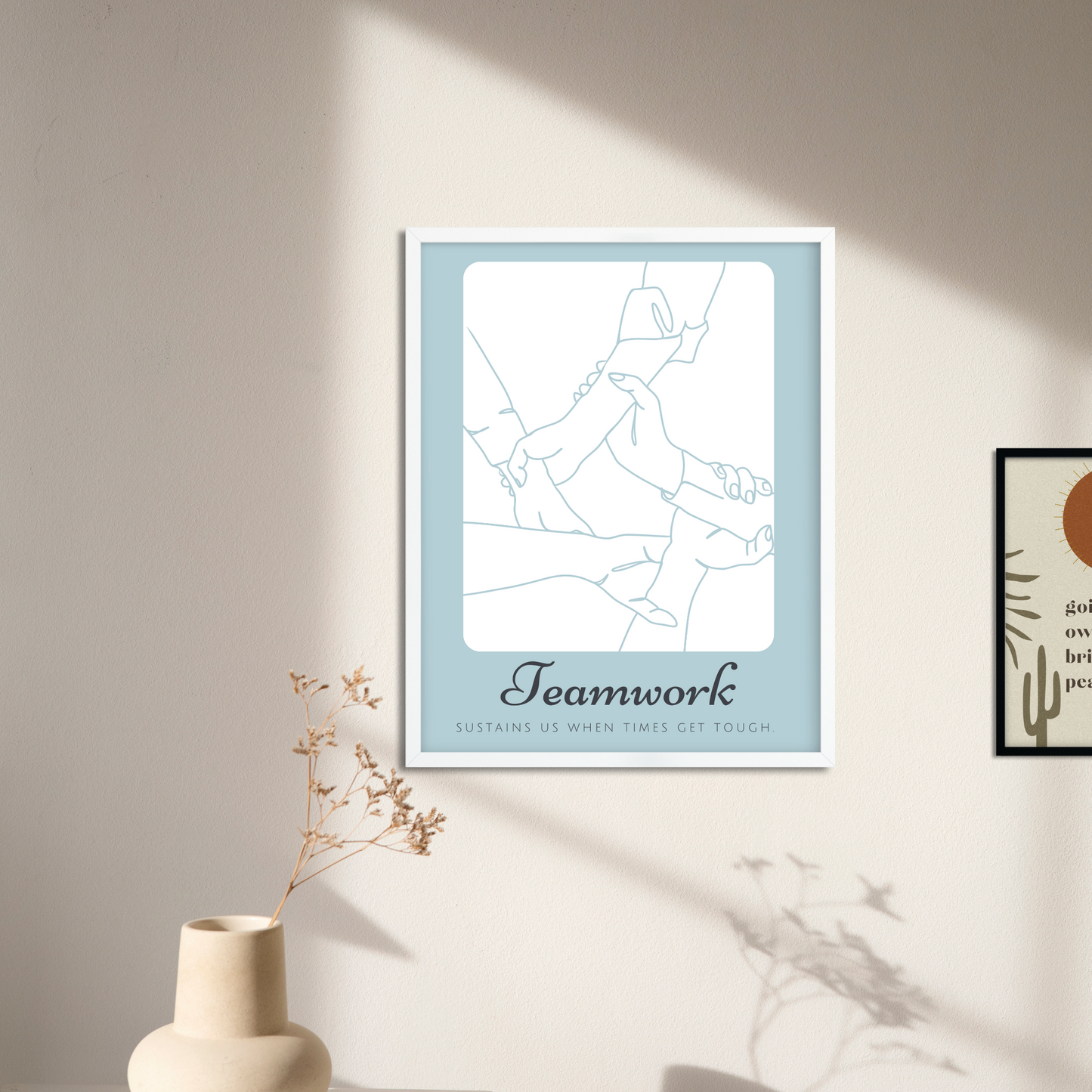 Teamwork Sustains Us Framed Team Building Wall Art
