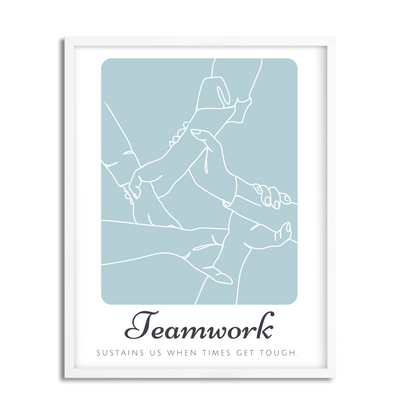 Teamwork Sustains Us Framed Team Building Wall Art
