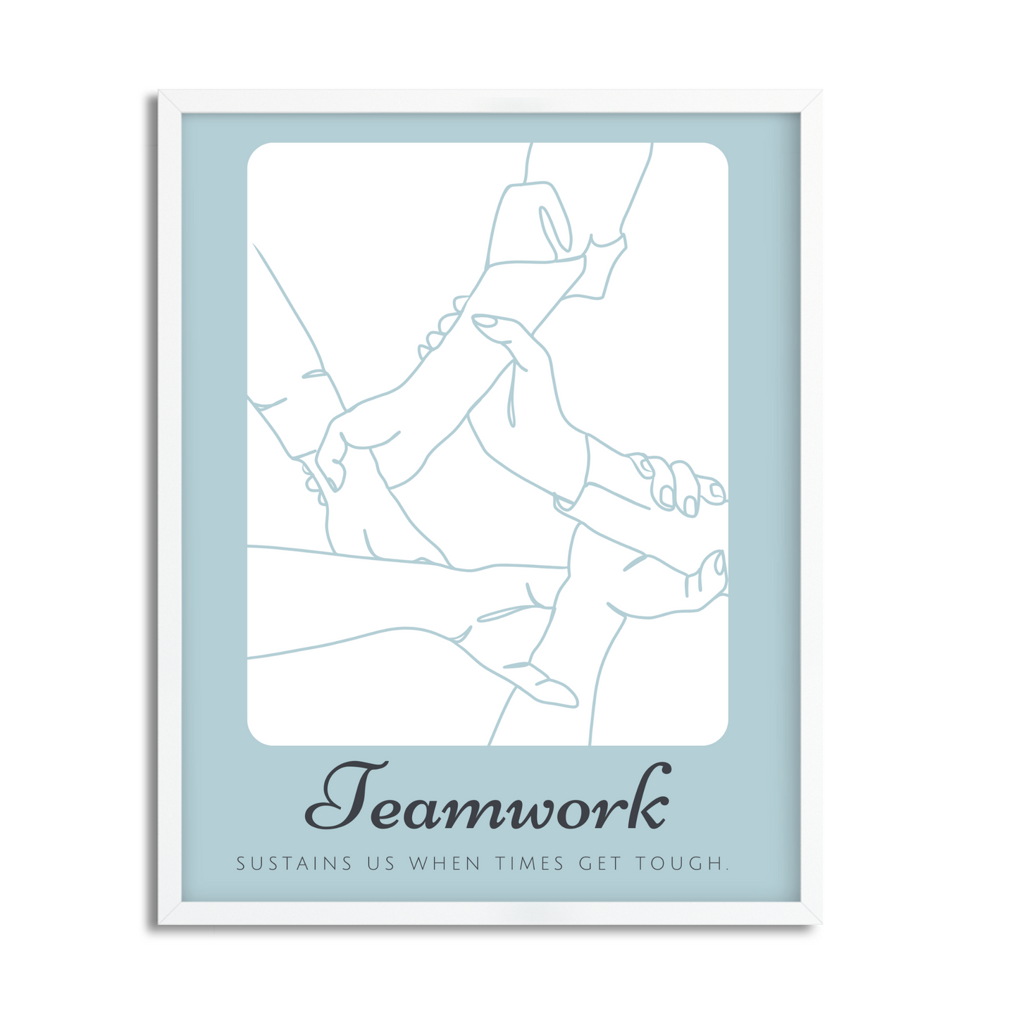 Teamwork Sustains Us Framed Team Building Wall Art