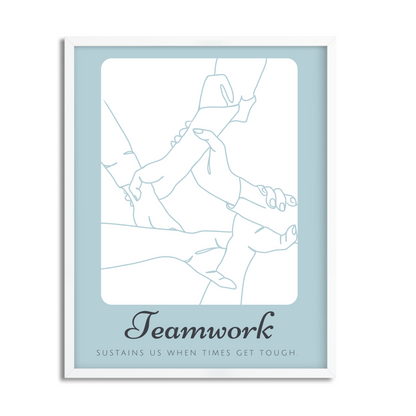 Teamwork Sustains Us Framed Team Building Wall Art