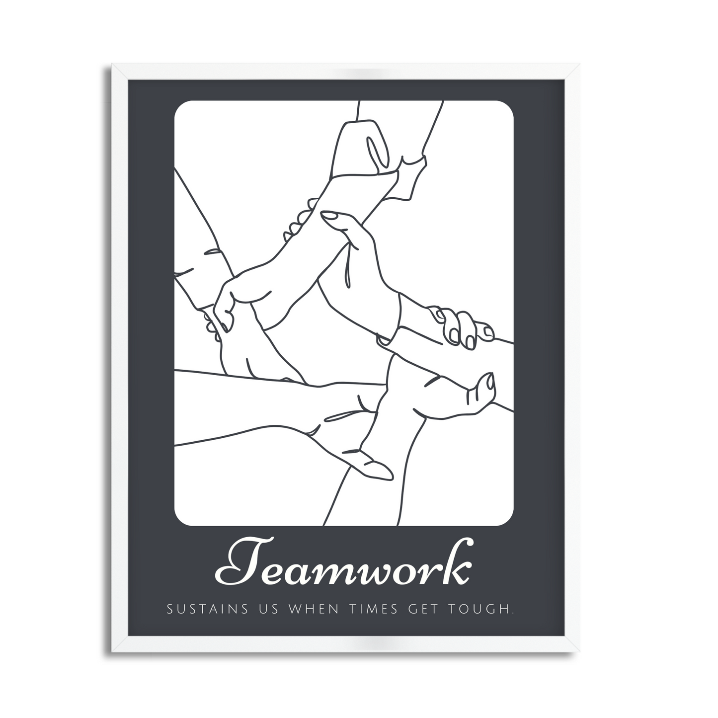 Teamwork Sustains Us Framed Team Building Wall Art