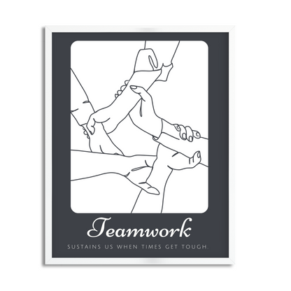 Teamwork Sustains Us Framed Team Building Wall Art